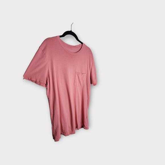 Outerknown Mens S.E.A. Tee Pink Medium 100% Organic Cotton Casual Short Sleeve - Picture 3 of 8